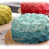 Buttercream roses cakes