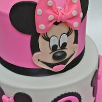 Hot Pink Minnie Mouse Cake