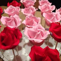 Rose cake pops for valentines day 