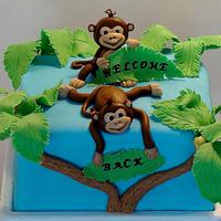 Monkey Cake & Cupcake Tower