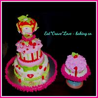 Very Berry cake for Strawberry Shortcake 1st birthday party