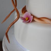 Simple cake with flowers