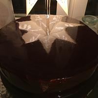 New Year's chocolate mirror cake 