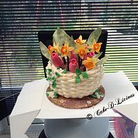 Easter Flower Basket Cake