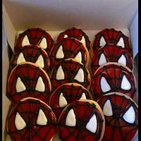 Spiderman cake and sugar cookies