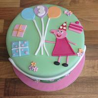 Peppa pig birthday cake