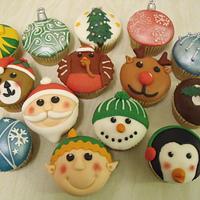 christmas cupcakes selection
