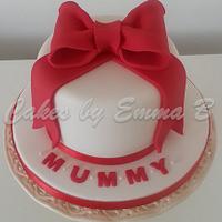Mothers Day Bow Cake - Red