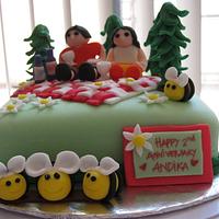 Anniversary "Picnic Themed" cake