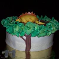 Dinosaur Ruffle Cake