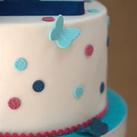 Bow fabric cake by Mericakes