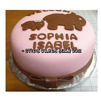 Elephant Themed Baby Shower Cake & Cupcakes