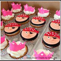 Princess and Pirates theme bday cupcakes