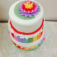 Rainbow birthday cake 