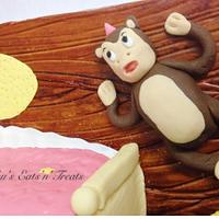 Five little monkeys rhyme cake 