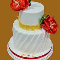 K&C Wedding Cake