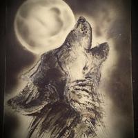Wolf painting 