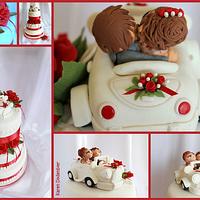 Red and White wedding cake!