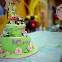 Tinkerbell Theme Birthday Cake