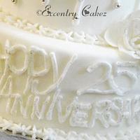 25th (silver) Anniversary Cake