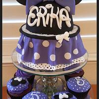 Purple Minnie Mouse cake for Erika! 