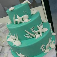 Tiffany blue wedding cake
