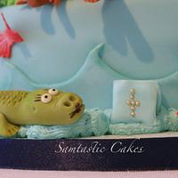 Noah's Ark Christening Cake