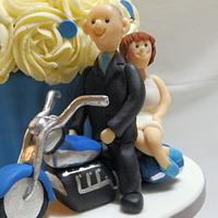 Motorbike wedding giant cupcake