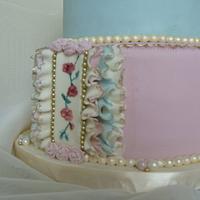 Vintage Bridal Shower Cake