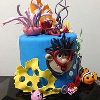 49th Birthday Scuba Diver Birthday Cake - You are Never too old for Finding Nemo