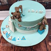 Adam - Teddy Bear Christening Cake