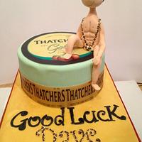 Thatchers gold mankind leaving cake