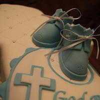 Boys Baptism Cake