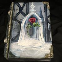 Beauty and the Beast Book Cake