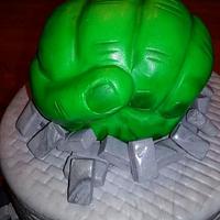 Incredible Hulk themed Birthday cake