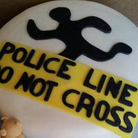 Crime Scene Police Officer Cake