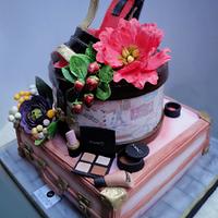 suitcases fancy cake