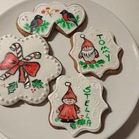 Hand painted Christmas cookies