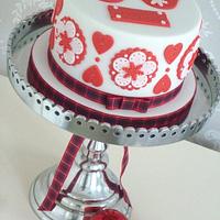 Red & White Christmas cake