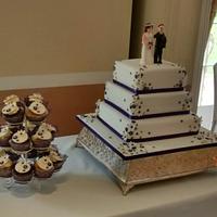 Deep purple wedding cake
