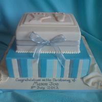 hand and foot christening cake