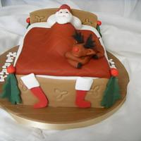 'RUDOLPH - We've Slept In' Christmas Cake