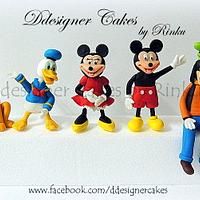 Mickey, Minnie, Donald, Goofy & Pluto