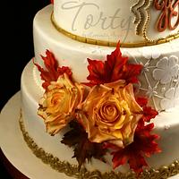 Autumn wedding cake