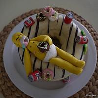 Homer Simpson Donut cake
