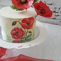 Painted Poppies Cake
