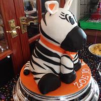 Zebra 3D cake for my daughter
