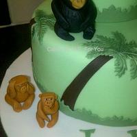 Two Tier Monkey Cake