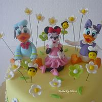 Minnie, Donald and Daisy cake