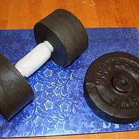 weightlifting birthday cake